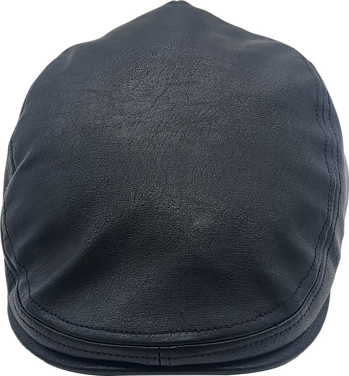 Classic Faux Leather Flat Cap