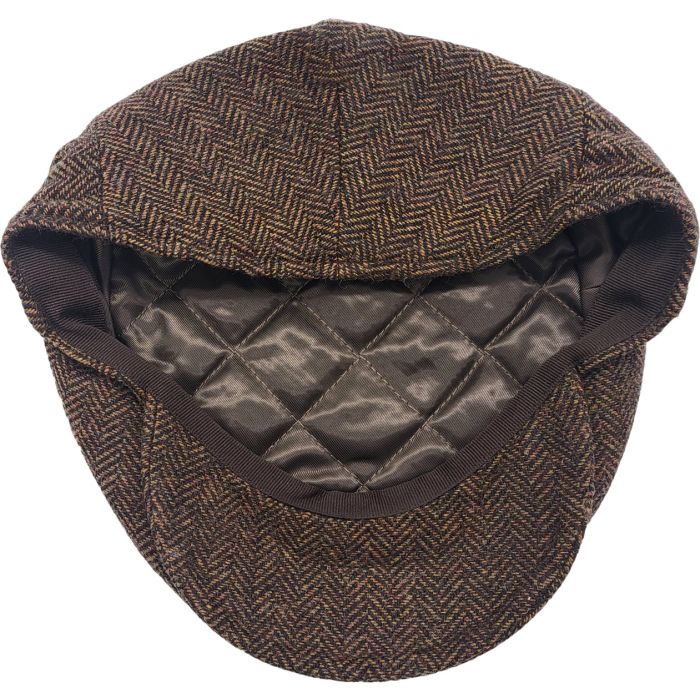Herringbone Tweed Flat Cap