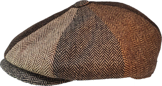Patchwork Eight Panel Newsboy Cap