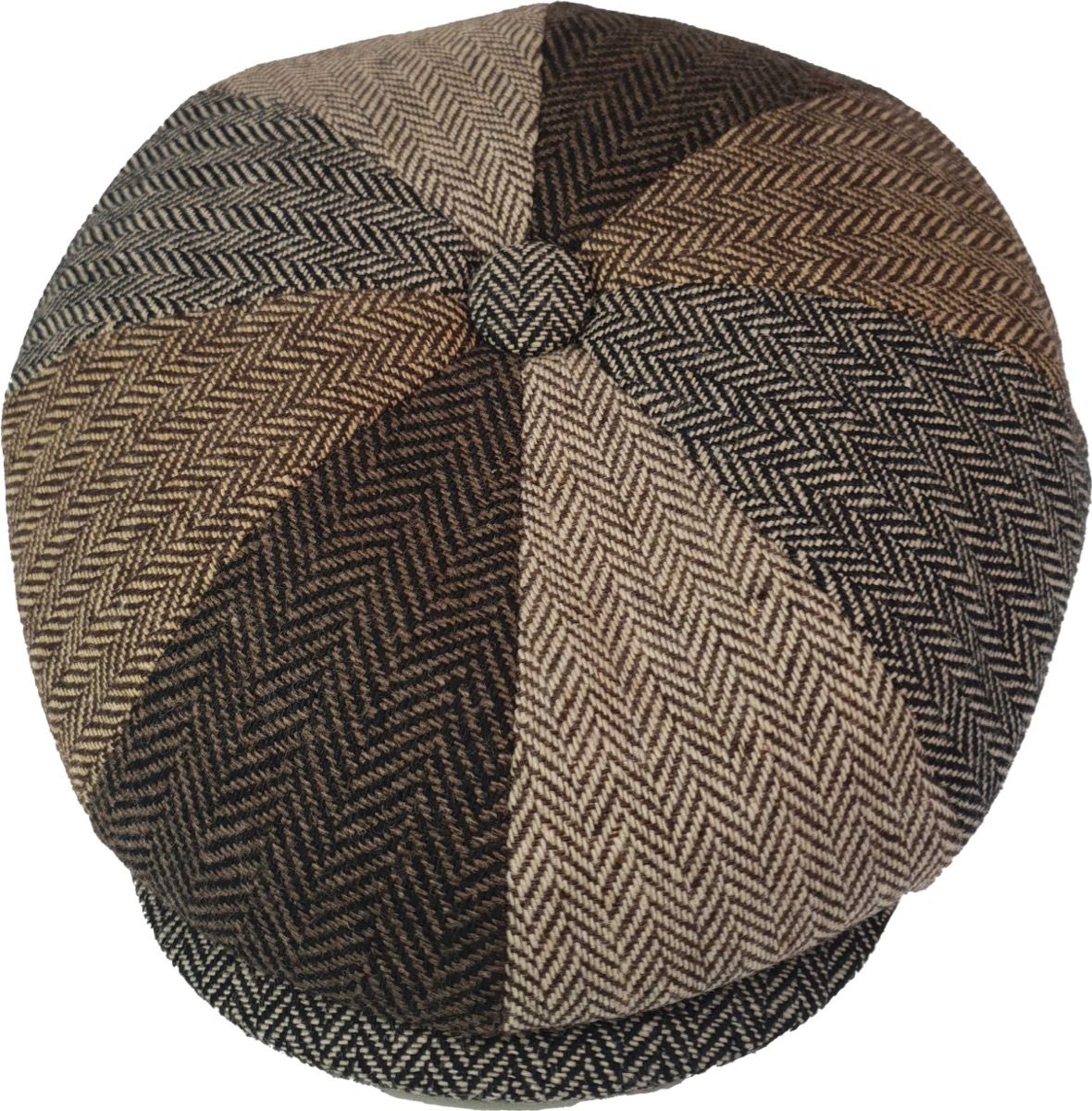 Patchwork Eight Panel Newsboy Cap