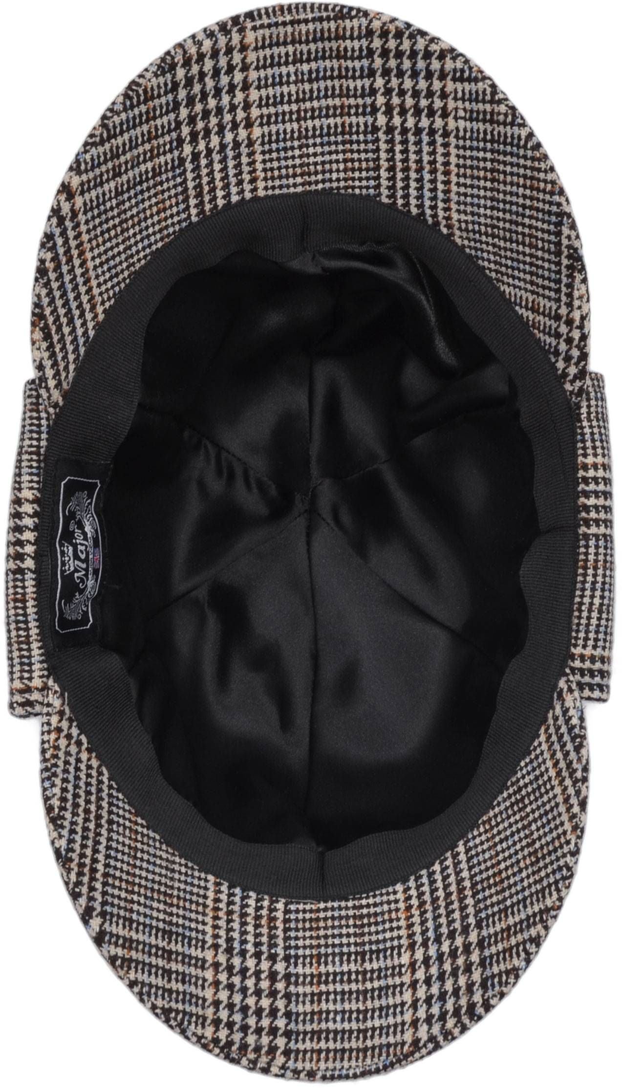 Sherlock Holmes Deerstalker Tweed Check Hat