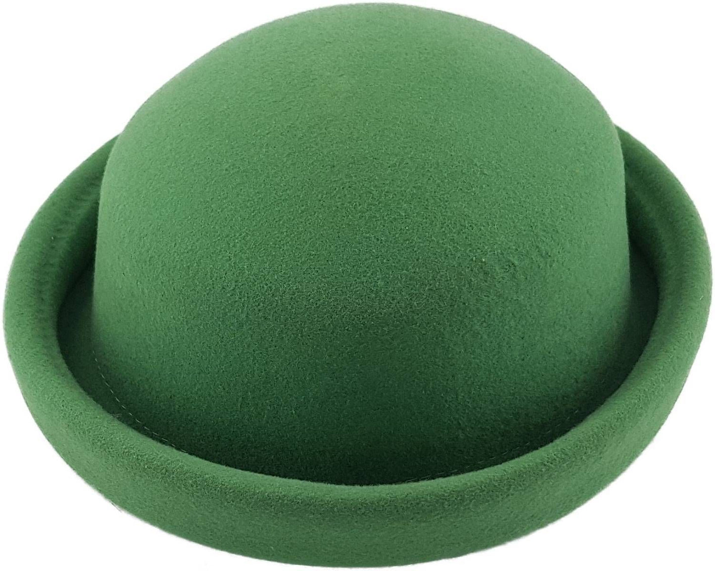 Womens Wool Felt Bowler Cloche Hat