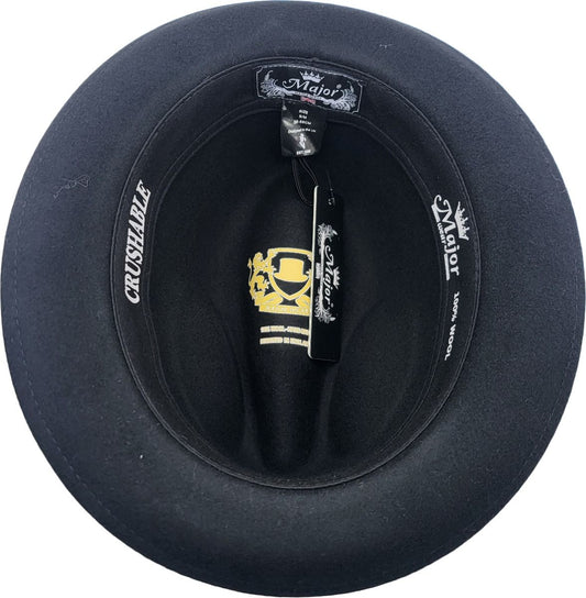 Wool Felt Short Brim Trilby Hat