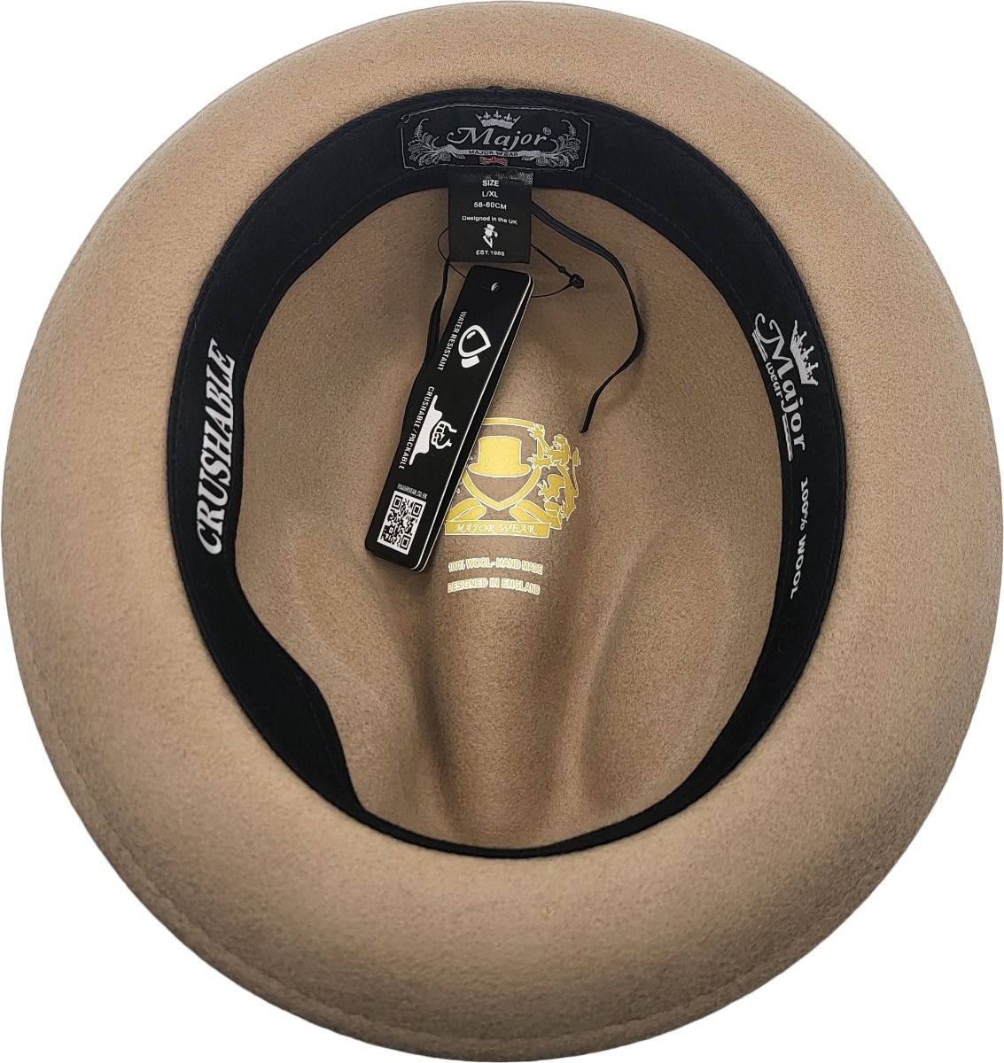 Wool Felt Short Brim Trilby Hat