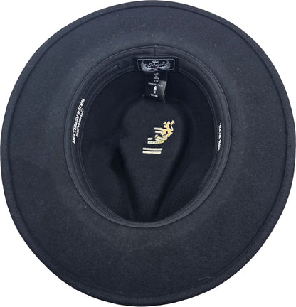 Black Wool Felt Classic Fedora Hat 1701