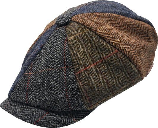 Patchwork Eight Panel Newsboy Cap 38267