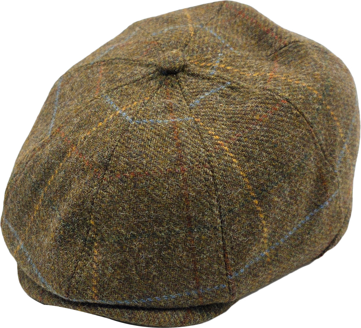 Check Tweed Newsboy Cap 40257