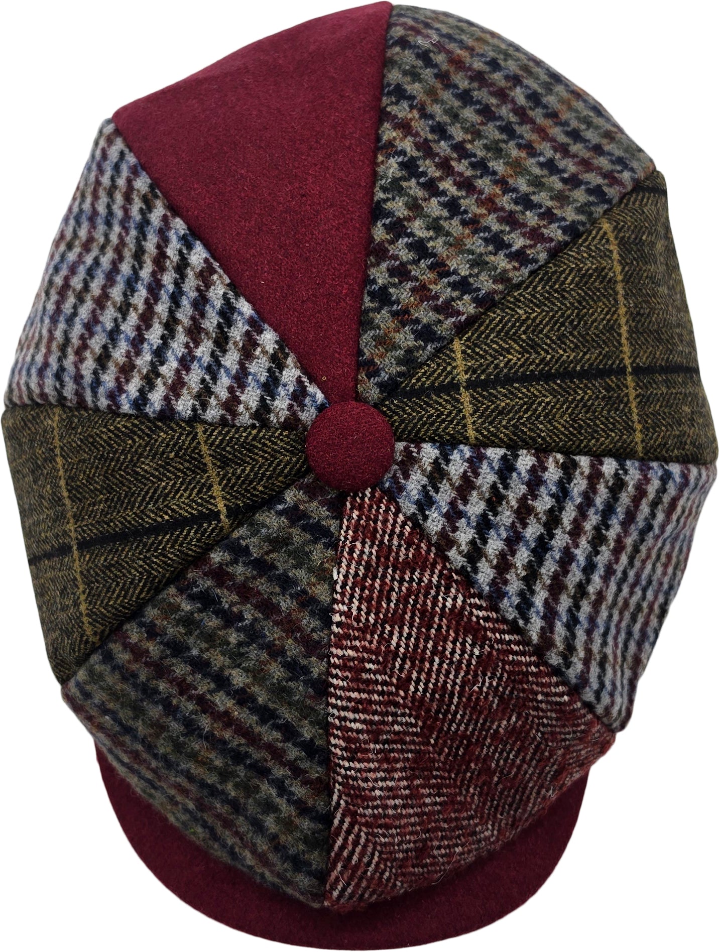 Patchwork Multi-Colour Eight Panel Newsboy Cap 40316