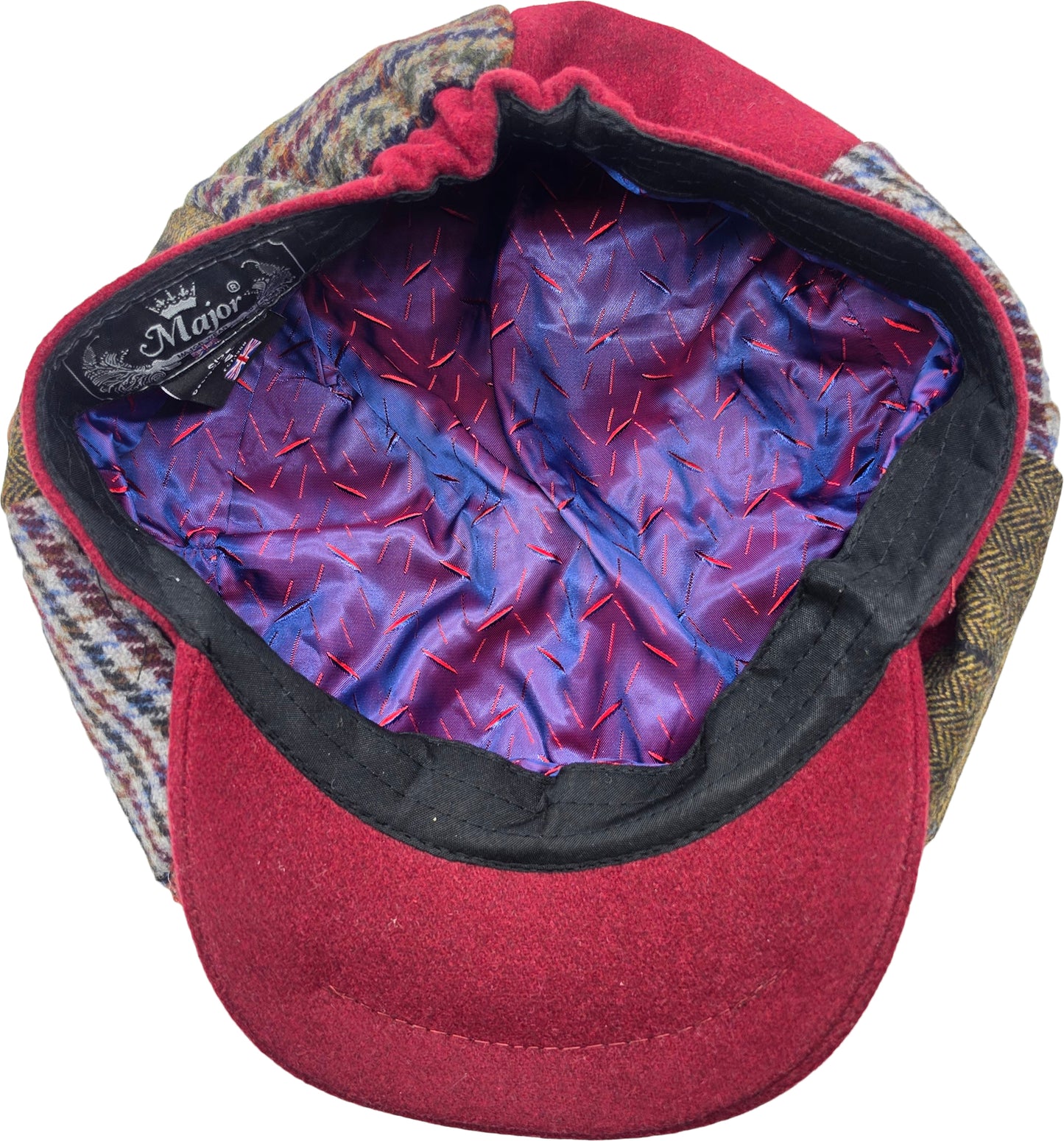 Patchwork Multi-Colour Eight Panel Newsboy Cap 40316