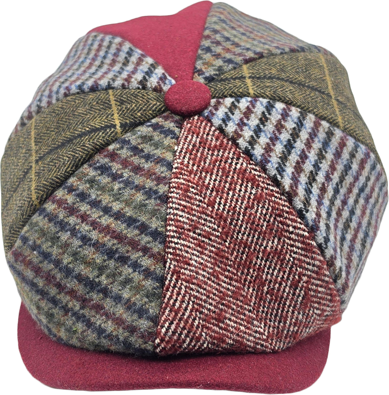 Patchwork Multi-Colour Eight Panel Newsboy Cap 40316