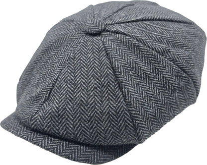 Classic Herringbone Newsboy Cap 4153