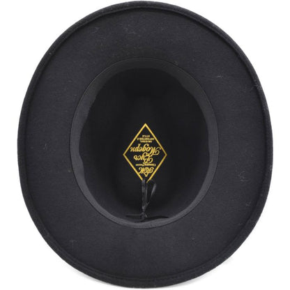 Black Wool Felt Fedora Hat