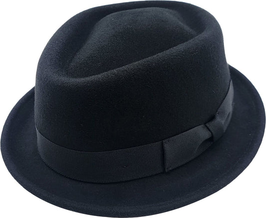 Classic Diamond Crown Pork Pie Hat