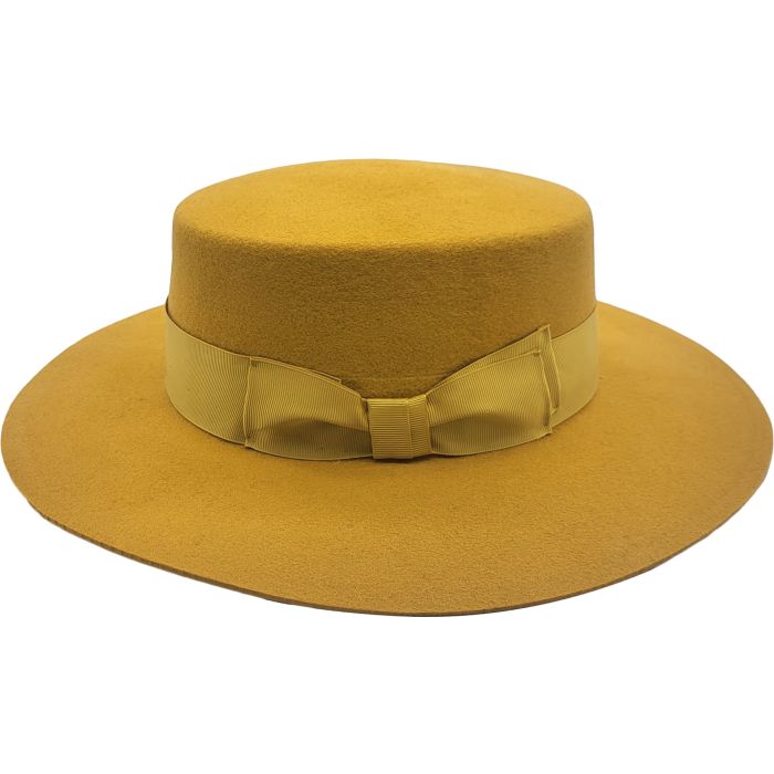 Classic Wool Felt Boater Hat