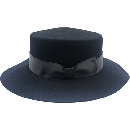 Classic Wool Felt Boater Hat