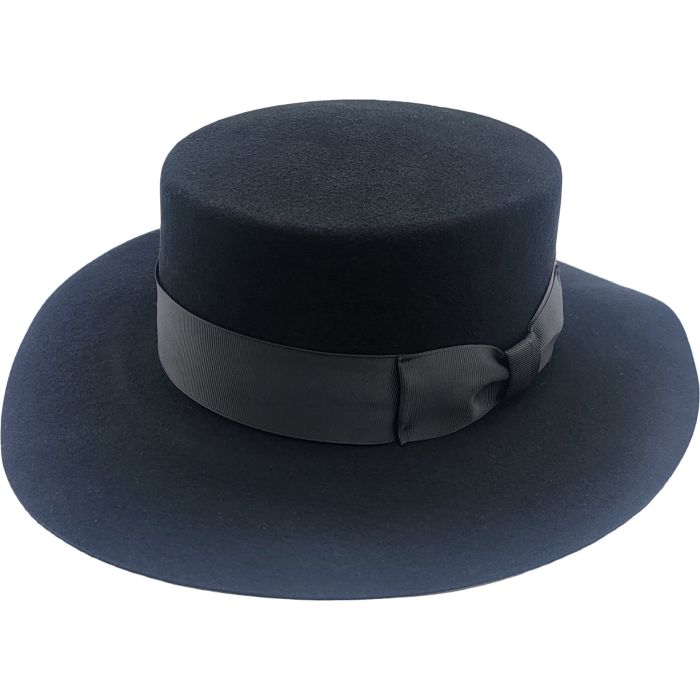 Classic Wool Felt Boater Hat