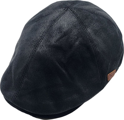 Faux Suede Leather Flat Cap