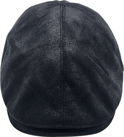 Faux Suede Leather Flat Cap