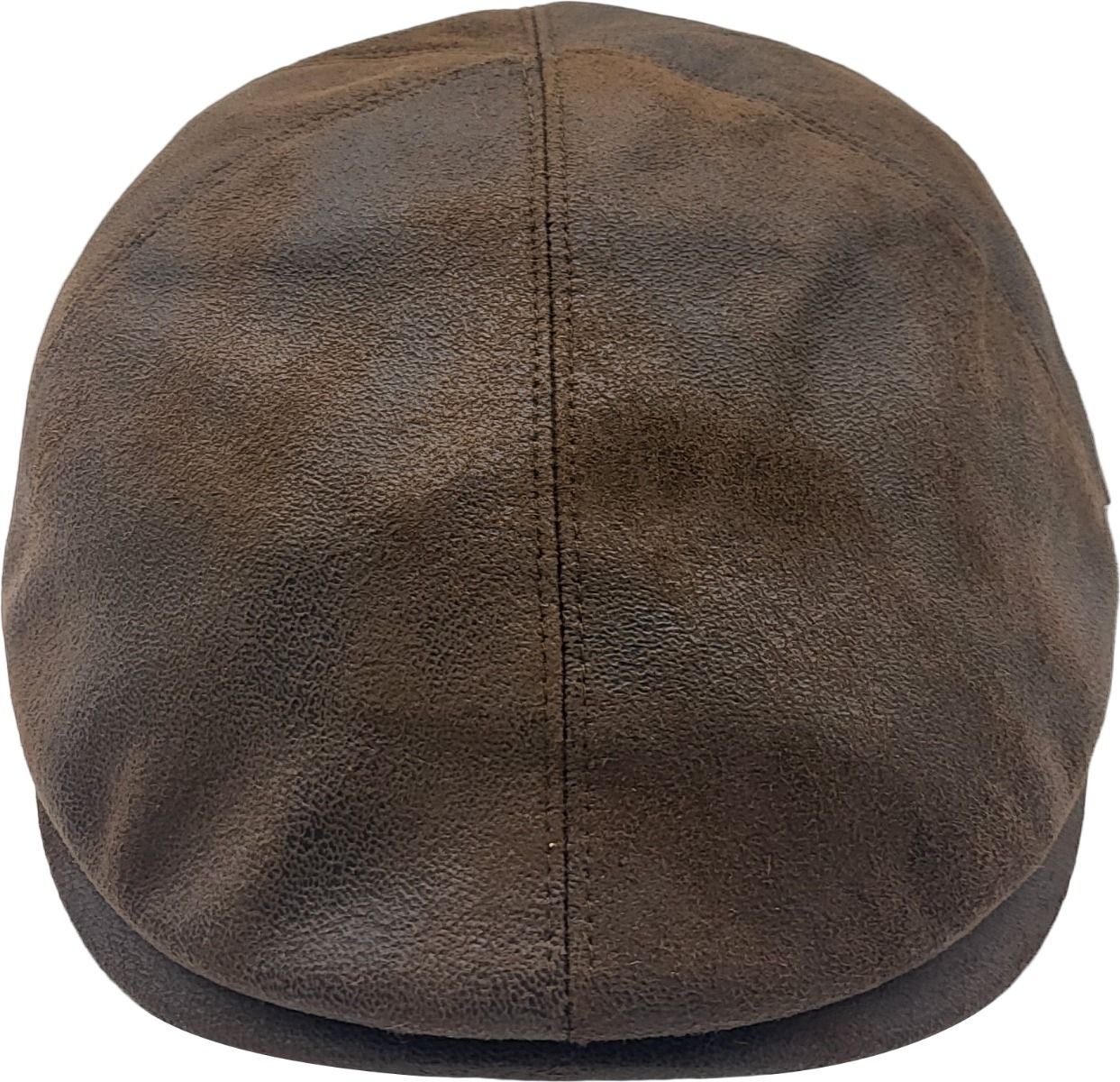Faux Suede Leather Flat Cap