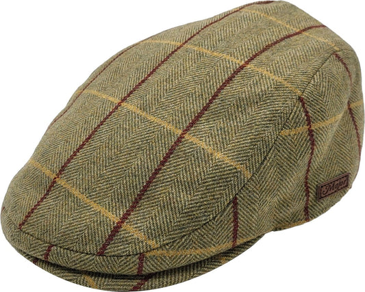 Classic Herringbone Checked Flat Cap