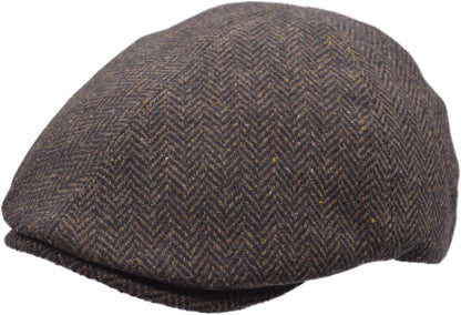 Herringbone Tweed Flat Cap