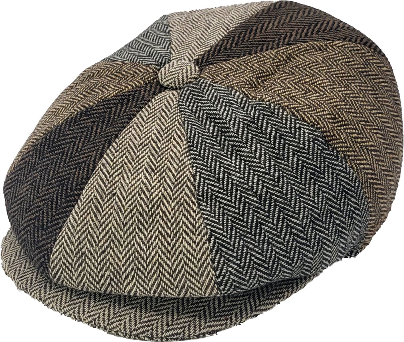 Patchwork Eight Panel Newsboy Cap