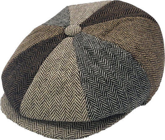 Patchwork Eight Panel Newsboy Cap