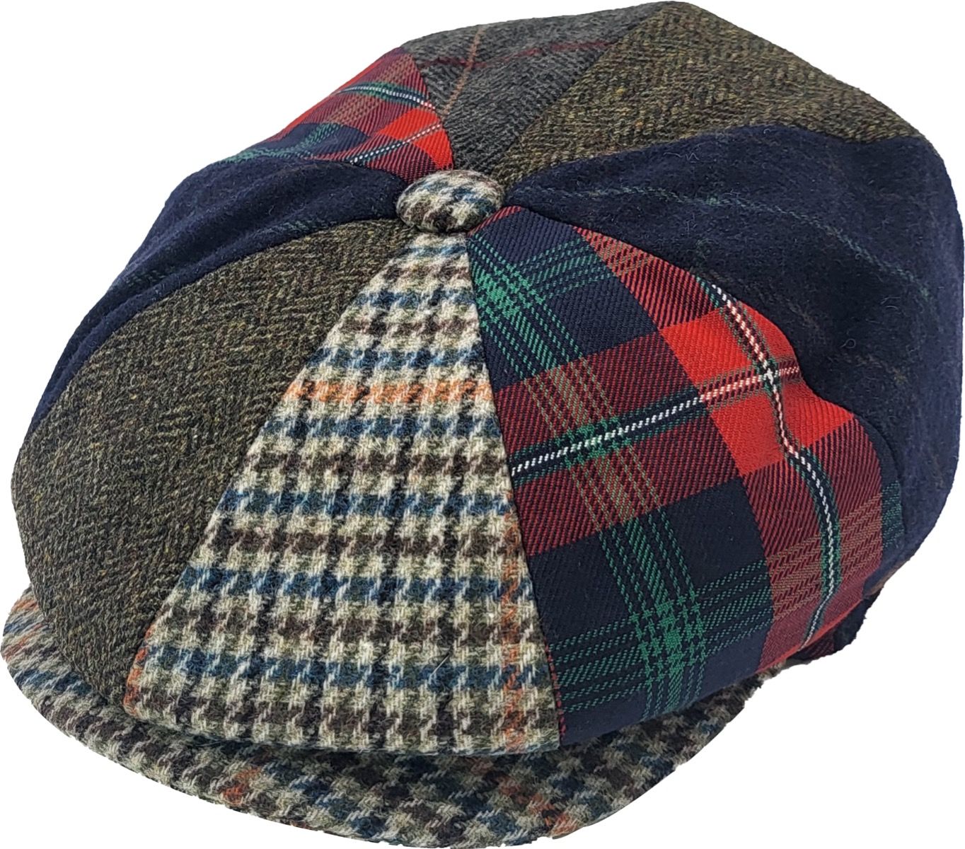 Patchwork Eight Panel Newsboy Cap
