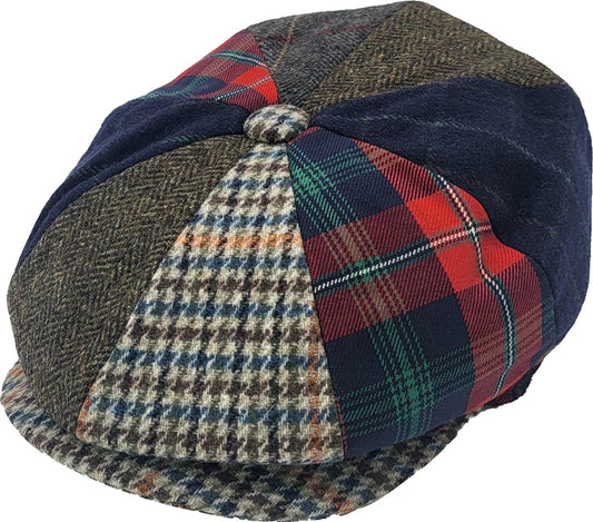 Patchwork Eight Panel Newsboy Cap