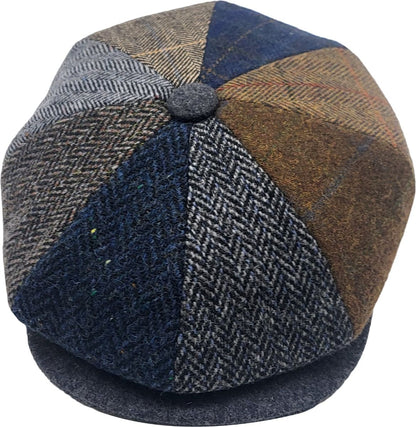 Patchwork Eight Panel Newsboy Cap