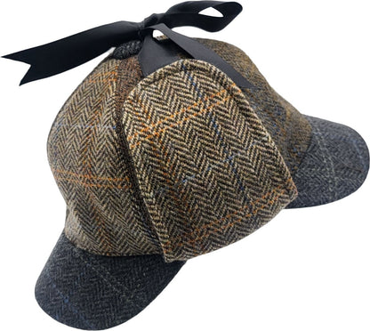 Patchwork Tweed Sherlock Holmes Deerstalker Hat