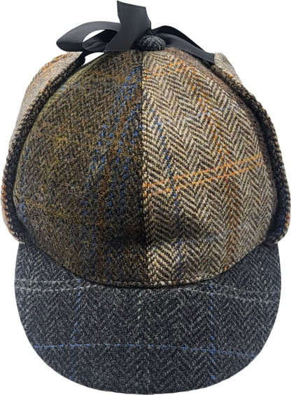 Patchwork Tweed Sherlock Holmes Deerstalker Hat