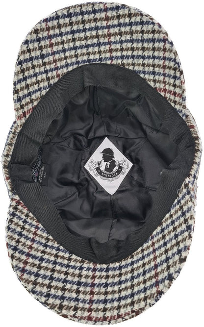 Sherlock Holmes-inspired Deerstalker Houndstooth Hat