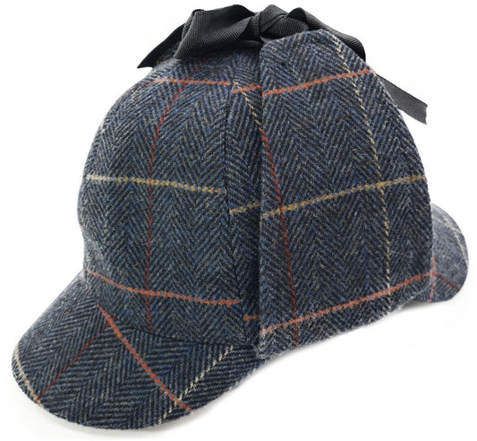 Sherlock Holmes Deerstalker Tweed Check Hat
