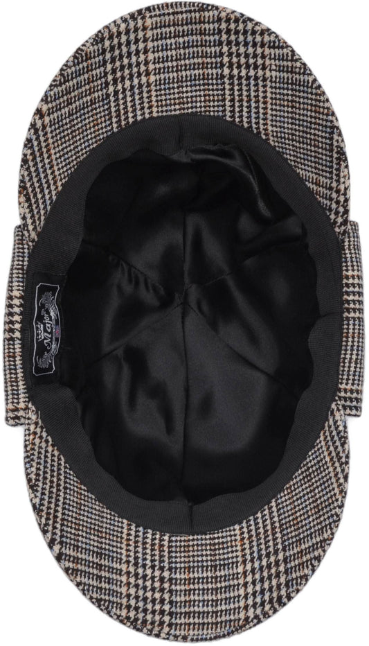 Sherlock Holmes Deerstalker Tweed Check Hat