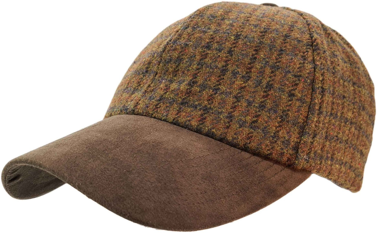 Tweed Fishing Cap with Suede Peak