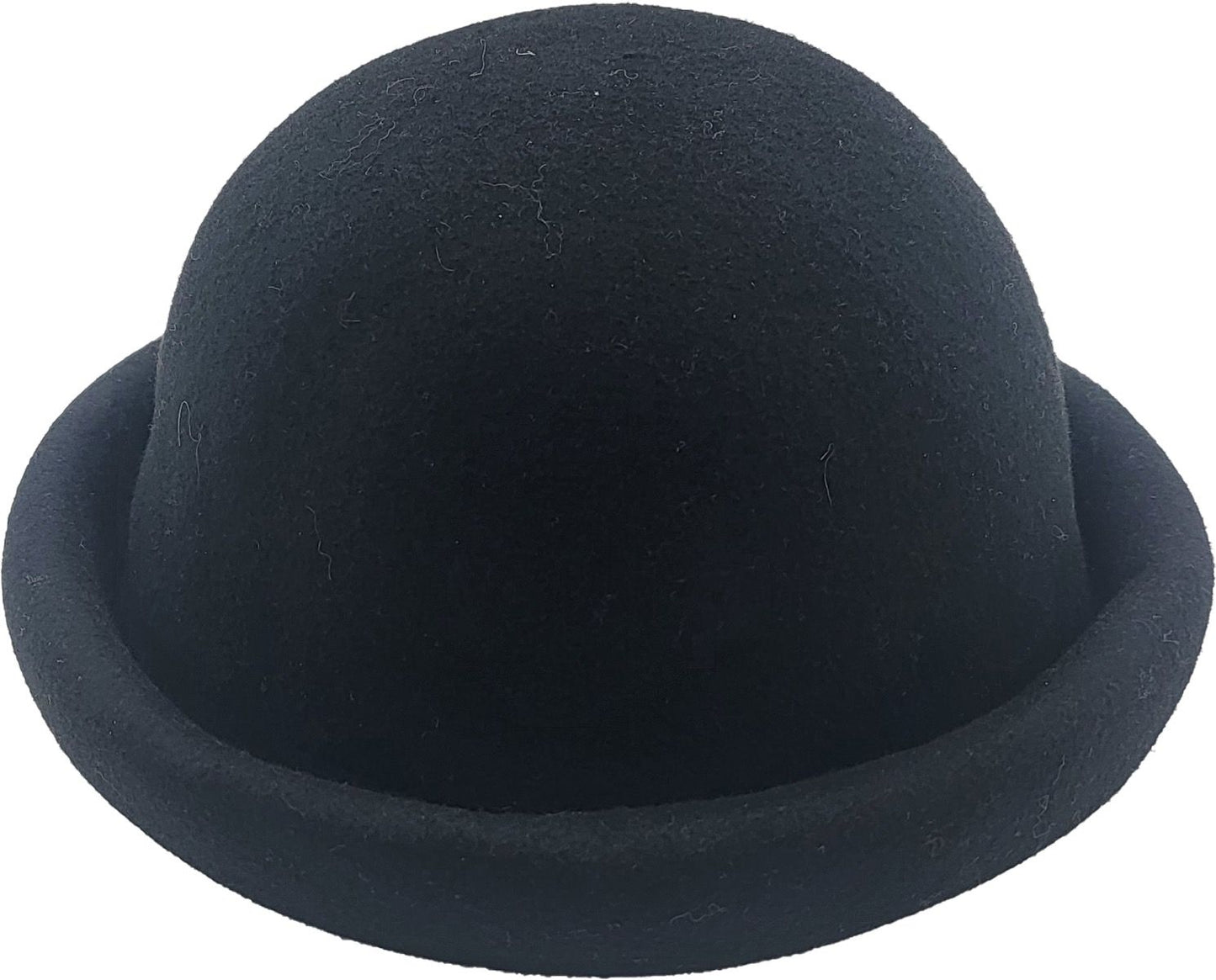 Womens Wool Felt Cloche Bowler Hat
