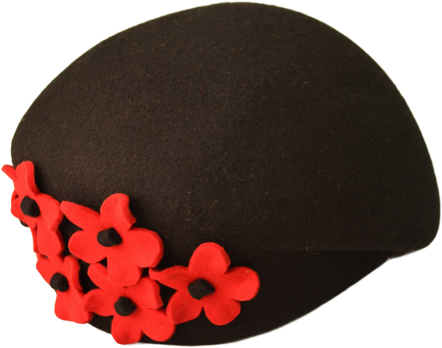 Womens Wool Felt Vintage Cloche Hat