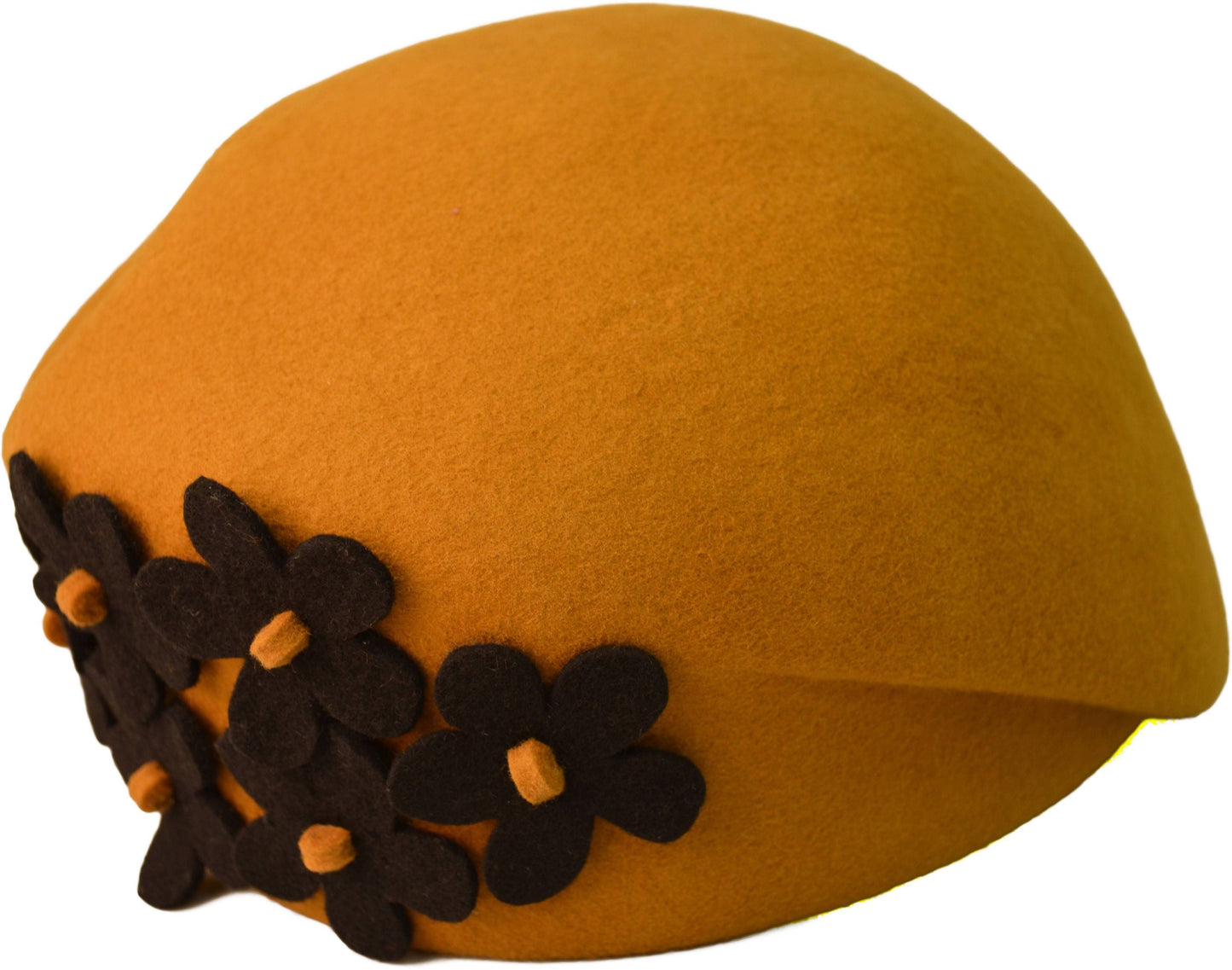Womens Wool Felt Vintage Cloche Hat