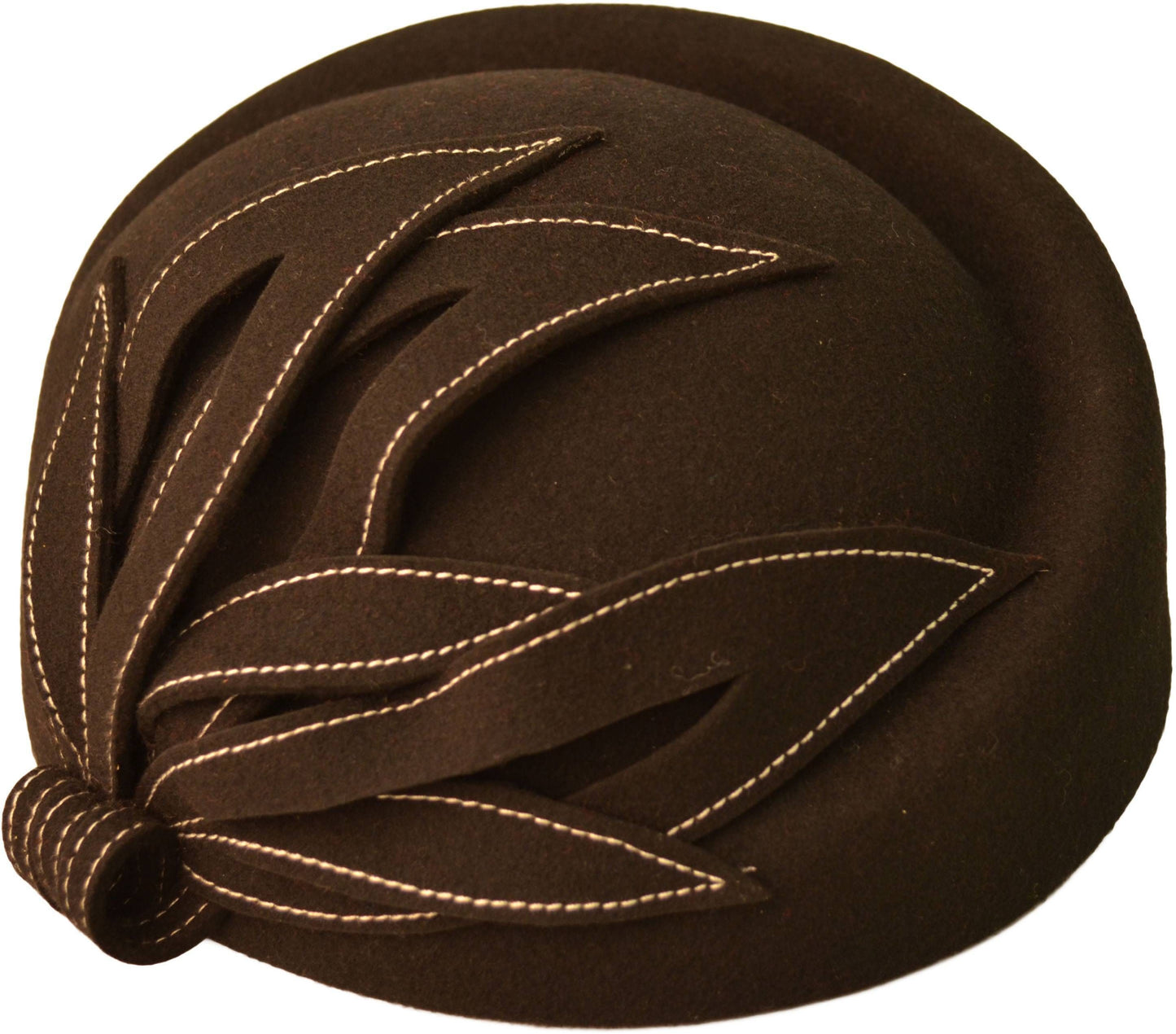 Womens Wool Felt Vintage Cloche Hat