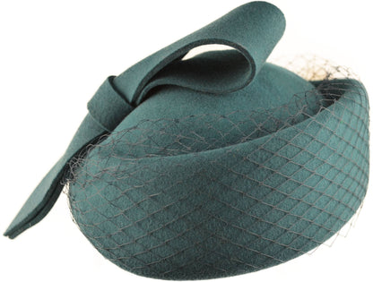 Womens Wool Felt Vintage Cloche Hat