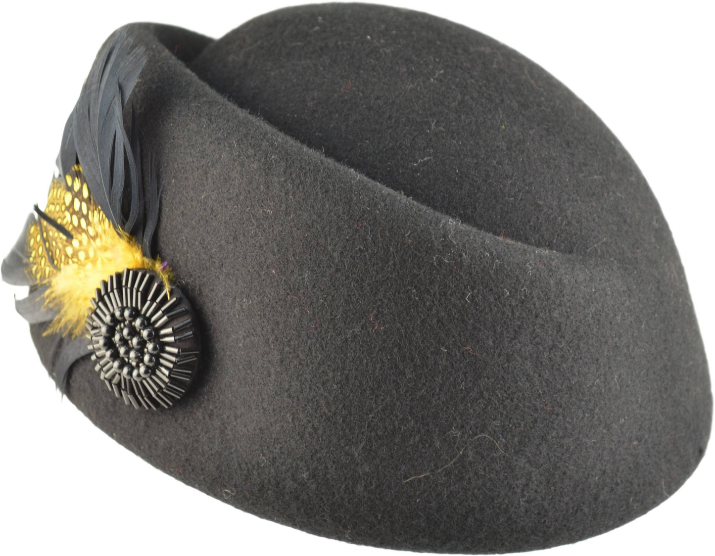 Womens Wool Felt Vintage Cloche Hat