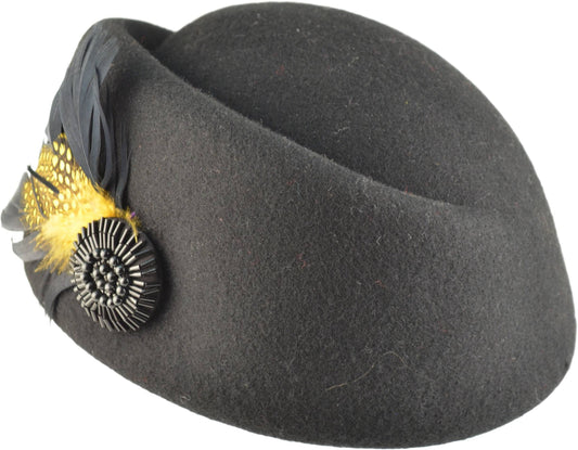 Womens Wool Felt Vintage Cloche Hat