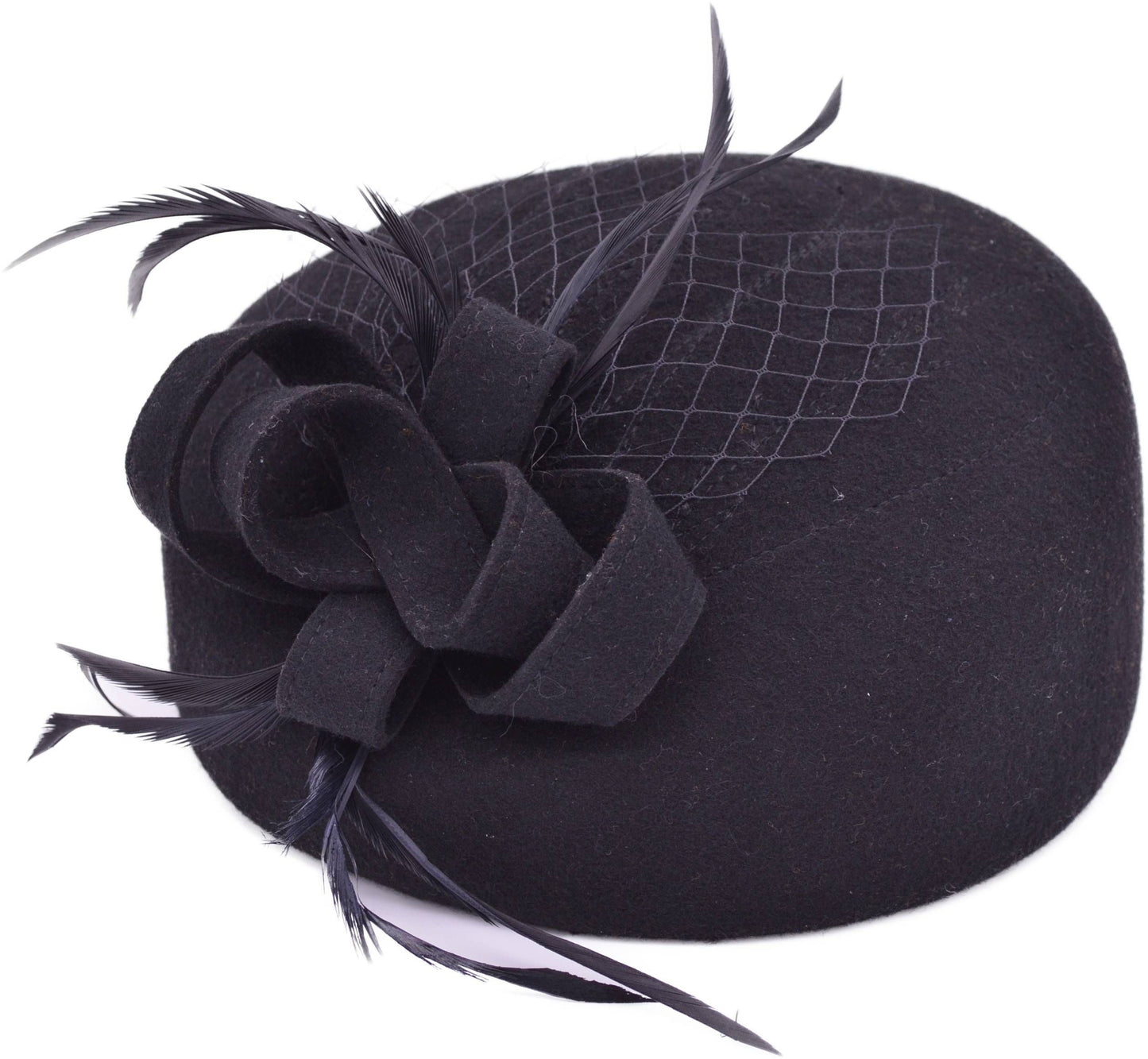 Womens Wool Felt Vintage Cloche Hat