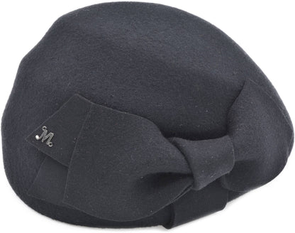 Womens Wool Felt Vintage Cloche Hat