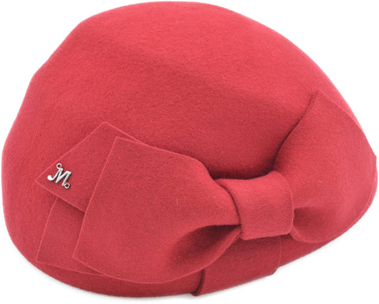 Womens Wool Felt Vintage Cloche Hat