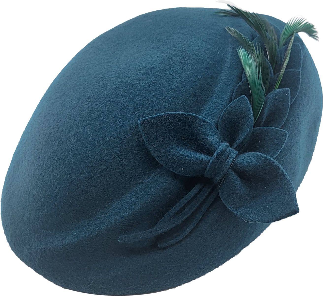 Womens Wool Felt Vintage Cloche Hat