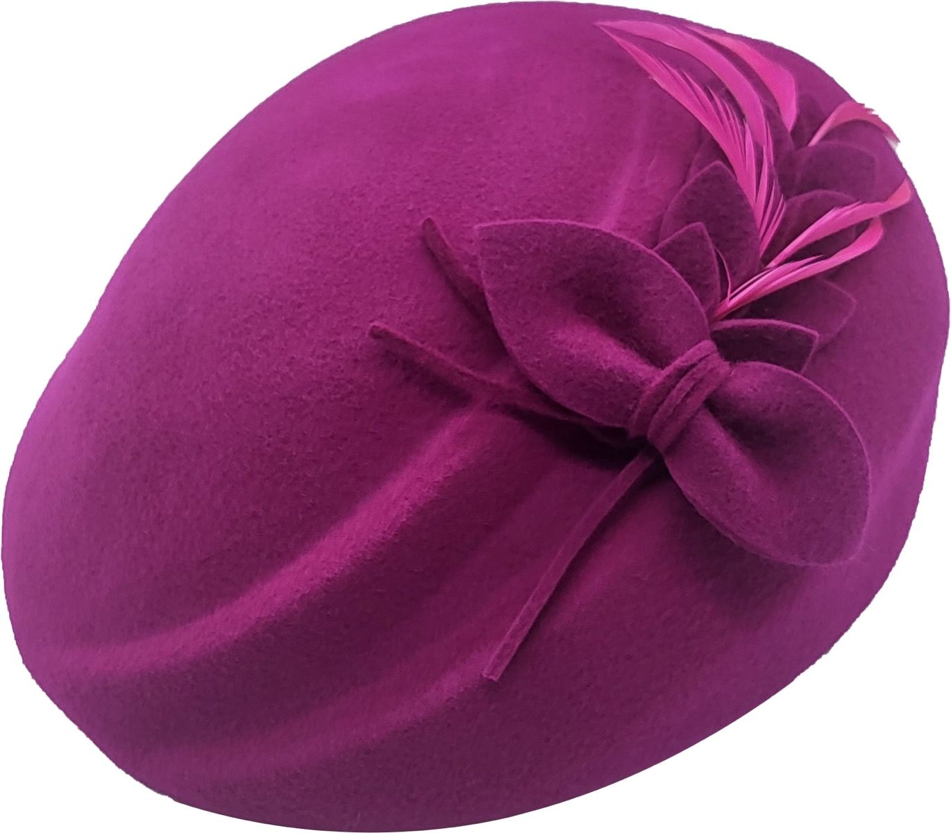 Womens Wool Felt Vintage Cloche Hat