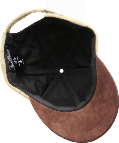 Wool Baseball Cap with Suede Peak