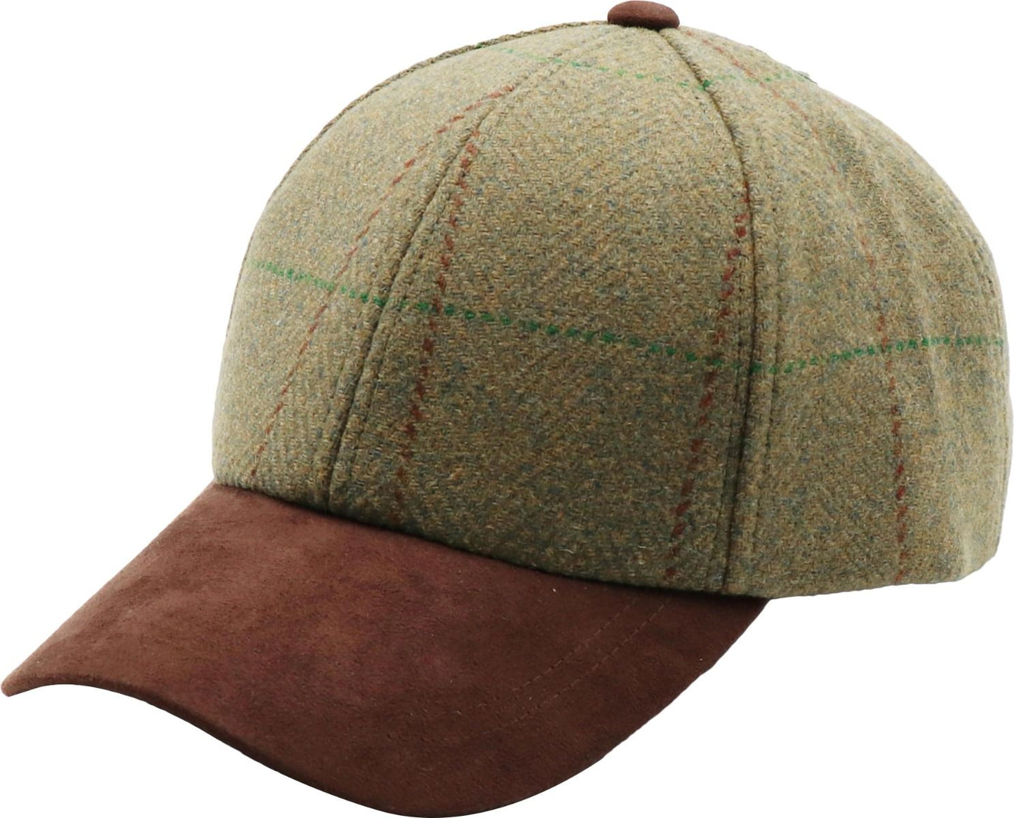 Wool Baseball Cap with Suede Peak